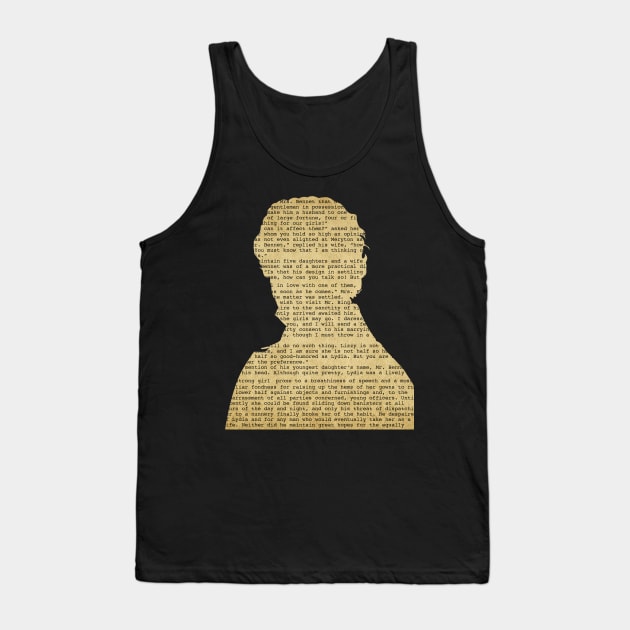 Jane Austen Pride and Prejudice Tank Top by OutlineArt